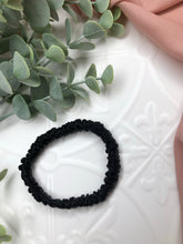 Load image into Gallery viewer, Luxury Mulberry Silk hair scrunchies - Black