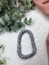 Load image into Gallery viewer, Luxury Mulberry Silk hair scrunchies - Grey