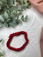 Load image into Gallery viewer, Luxury Mulberry Silk hair scrunchies - Red