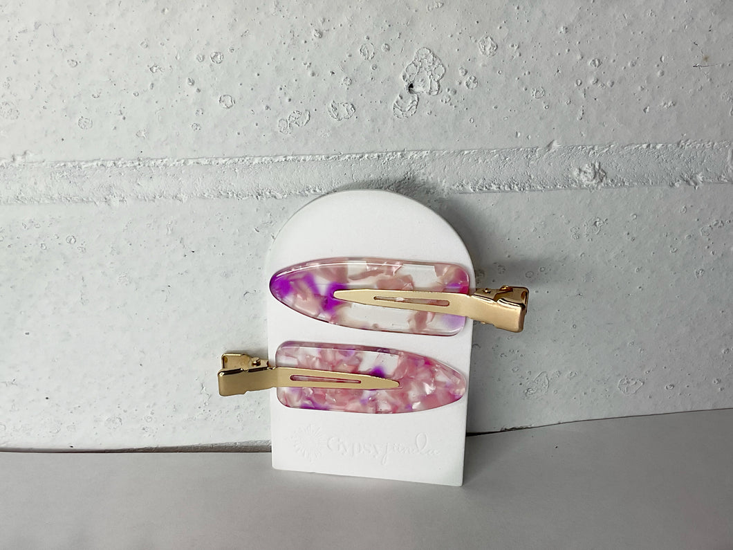Creaseless Clip - Pink Swirl